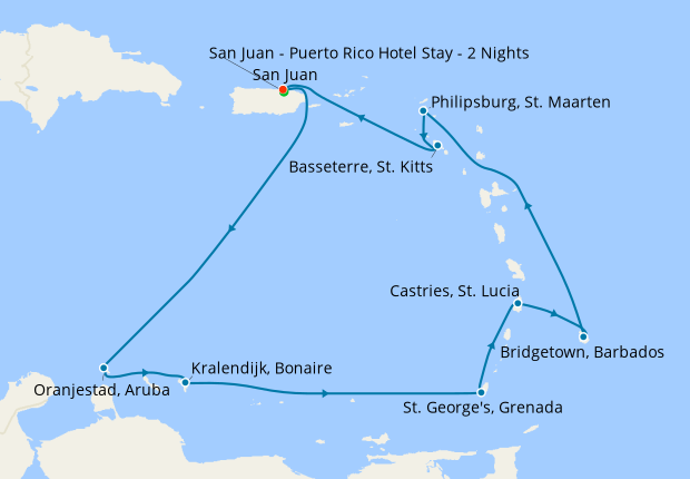 Southern Caribbean from San Juan with Stay, Norwegian Cruise Line, 28th ...