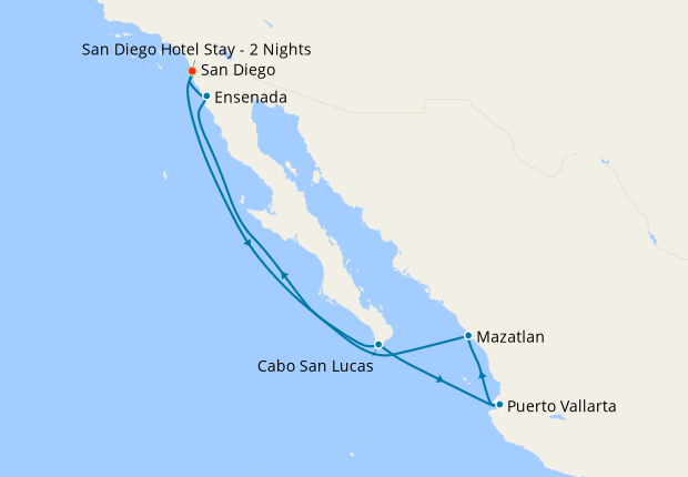 Mexican Riviera from San Diego with Stay