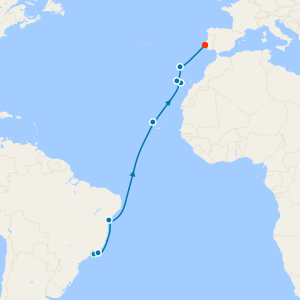 Portuguese Pursuit Voyage from Rio de Janeiro to Lisbon with Stay
