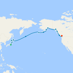 Epic North Pacific Voyage from Tokyo