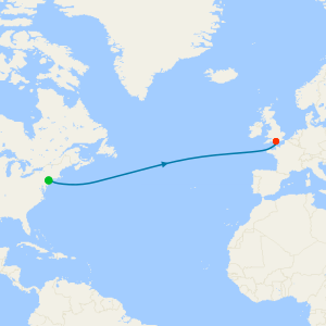 Transatlantic from New York to Southampton
