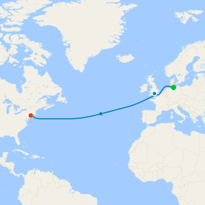 Transatlantic from Hamburg to New York