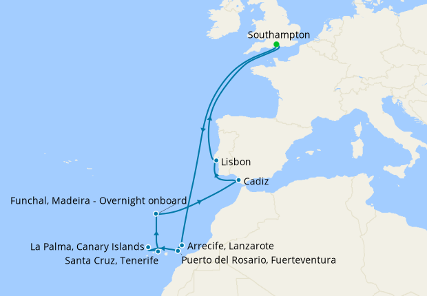 canary island cruise in december