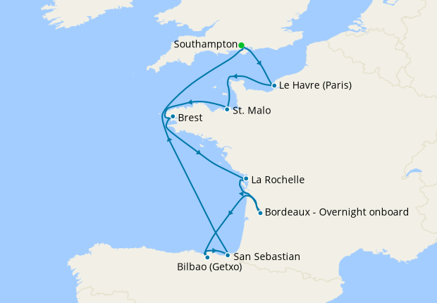 Western Europe Quest - Southampton Roundtrip