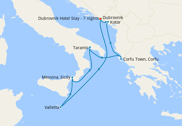 Sail Three Seas & 7 Nt Dubrovnik Stay