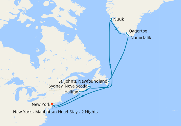 Greenland & Canada from New York with Stay