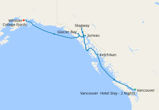 Northbound Glacier Discovery from Vancouver with Stay