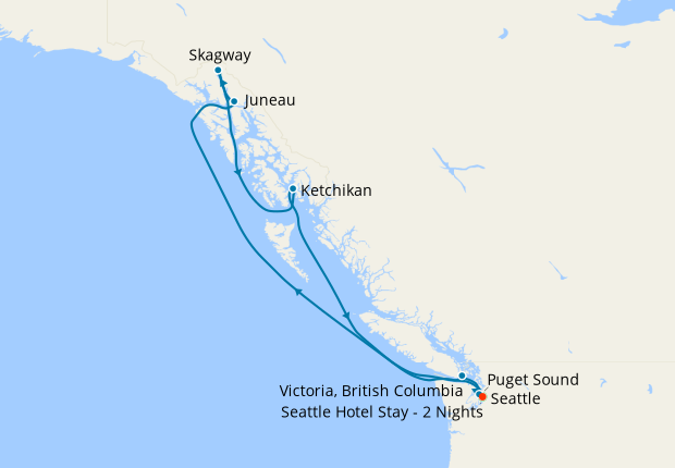 eurodam alaska cruise map