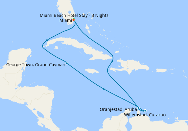 Southern Caribbean from Miami with Stay, 27 April 2022 | 11 Nt