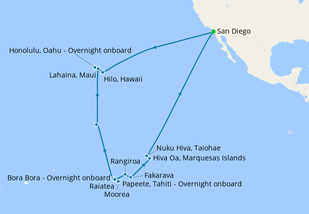 15 day hawaii cruise from san diego
