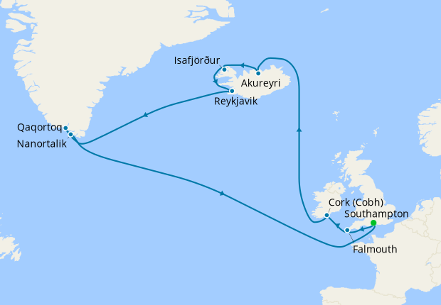 Iceland & Greenland from Southampton, Princess Cruises, 12th August