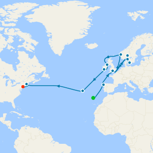 Transatlantic from Copenhagen to New York