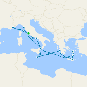 Greece, Croatia, Italy & France from Rome