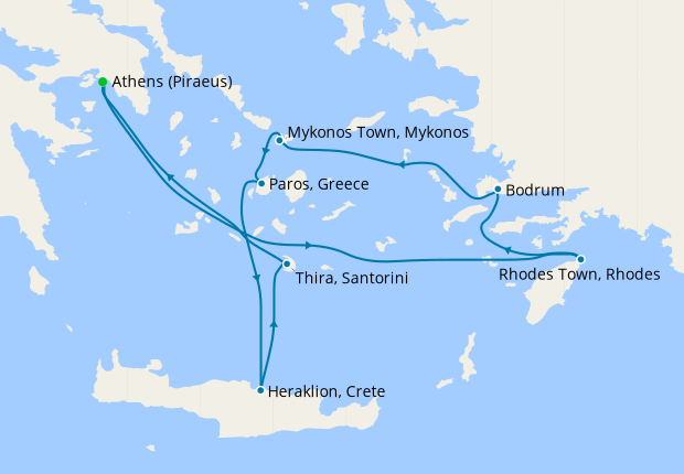 where does an eastern mediterranean cruise go