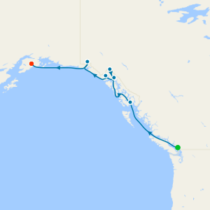 Alaska with Glacier Bay, Skagway & Juneau from Vancouver