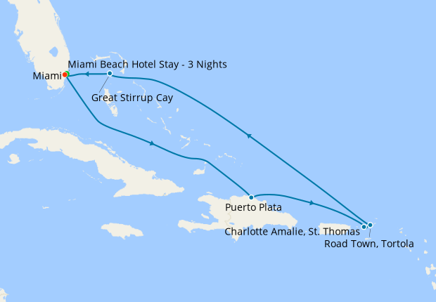 Eastern Caribbean from Miami with Stay