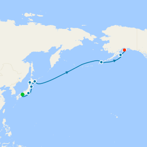 Japan to Alaska from Osaka