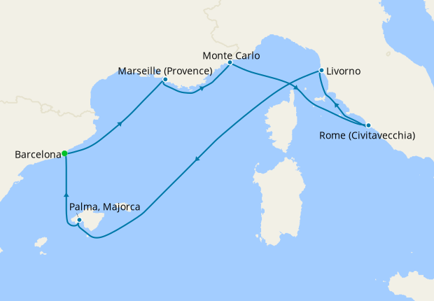 cruise western mediterranean 2022