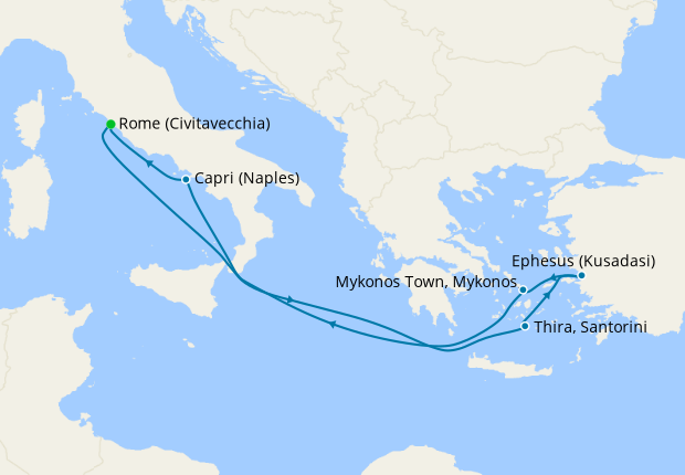 7 night cruise from rome