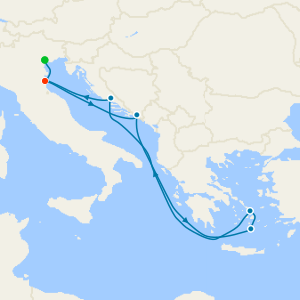 Greece & Croatia from Ravenna with Venice Stay