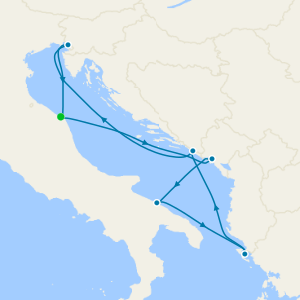 Italy, Croatia, Greece & Montenegro from Ancona