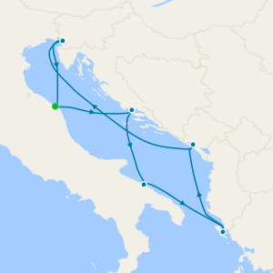 Italy, Croatia, Greece & Montenegro from Ancona