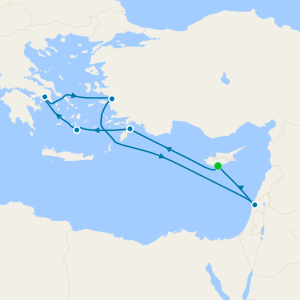 Cyprus, Greece, Turkey & Israel from Limassol