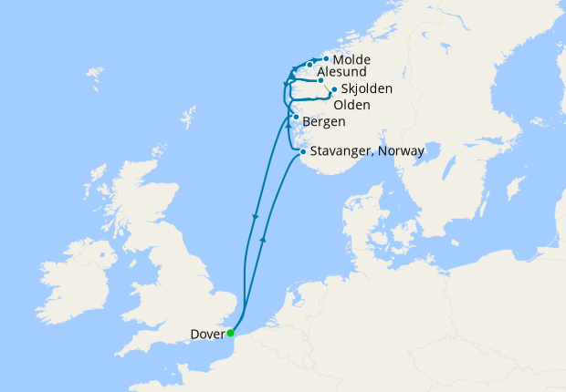 Norwegian Fjords from Dover