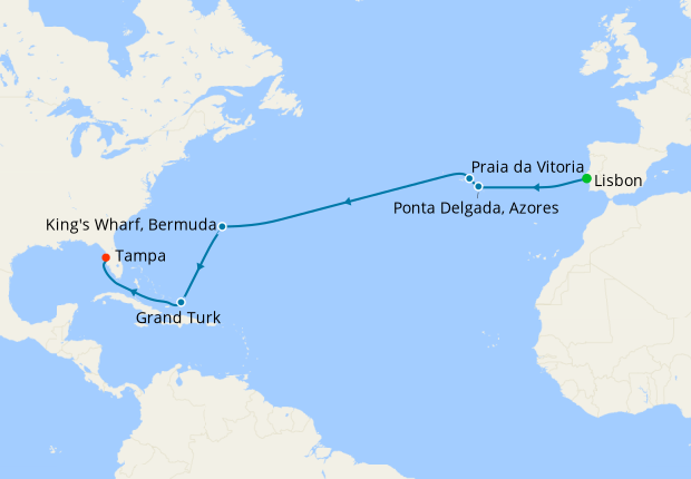 Transatlantic from Lisbon to Tampa