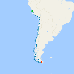 The Humboldt Route, Chilean Fjords & Antarctica from Callao (Lima)