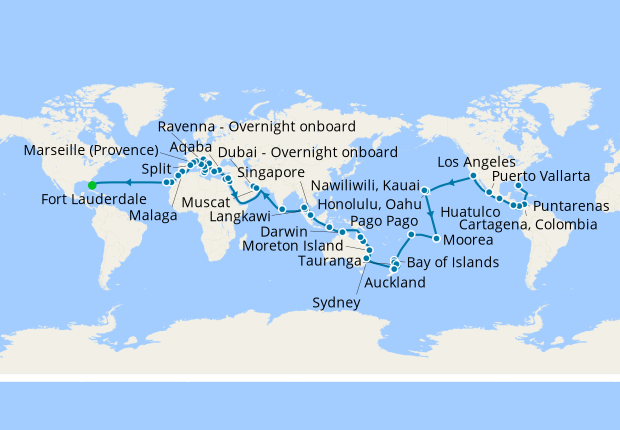 World Cruise Roundtrip from Ft. Lauderdale