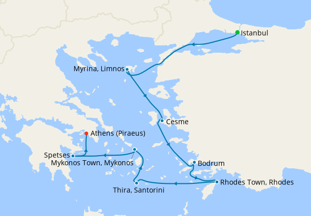 Greek Isles & Turquoise from Istanbul to Athens
