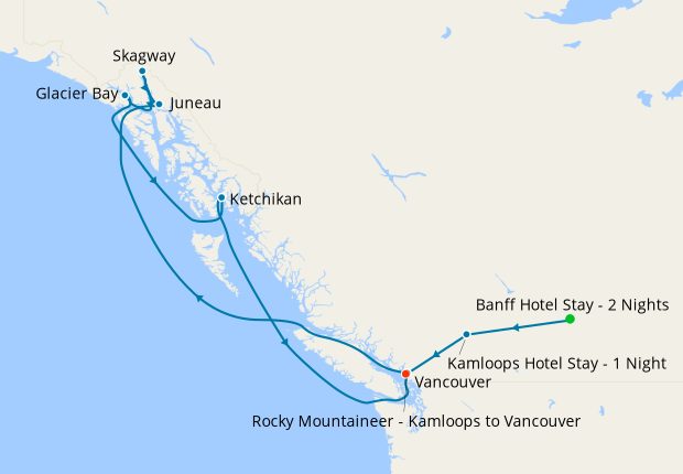 Rocky Mountaineer Classic Tour & Alaska Glacier Discovery