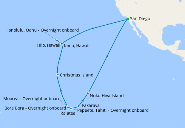 Hawaii, Tahiti & Marquesas from San Diego, Holland America Line, 18th ...