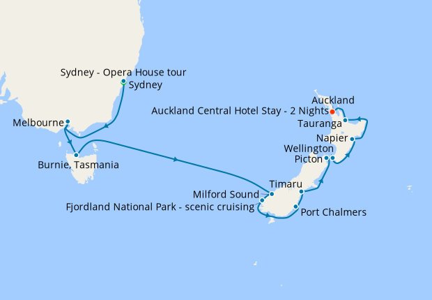 Australia & New Zealand Discovery from Sydney to Auckland with Stays