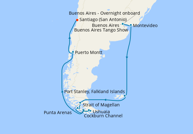 Buenos Aires Stay & South American Passage to Santiago