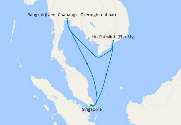Hong Kong Singapore Map Singapore To Hong Kong, Cunard, 13Th February 2023 – Planet Cruise
