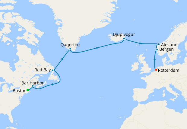 Rail & Sail - Voyage of the Vikings from Boston to Rotterdam with Stay