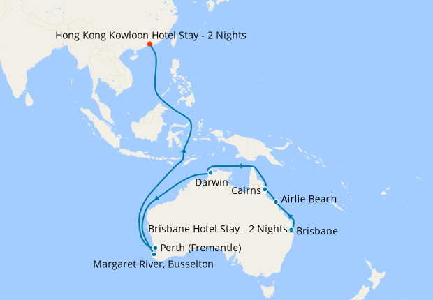 Brisbane, Darwin & Asia Explorer to Hong Kong with Stays
