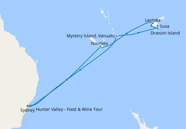 Vineyards of Hunter Valley & Discover Fiji from Sydney 