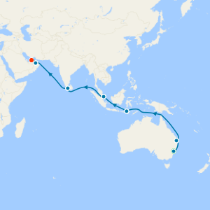 Sydney, Brisbane, Indonesia, Sri Lanka & Middle East to Dubai with Stays