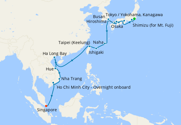 Highlights of the East from Tokyo (Yokohama), Oceania Cruises, 21st ...