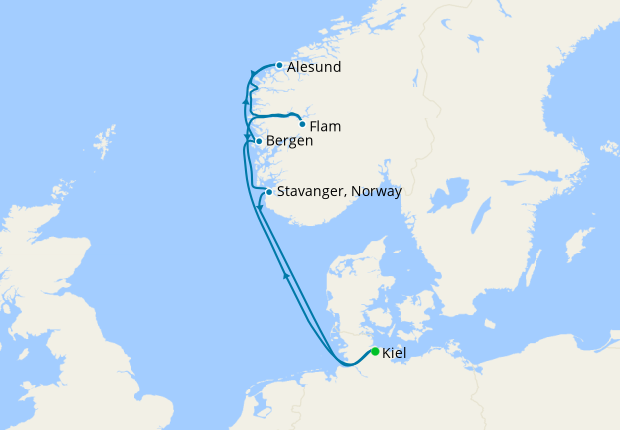 Norwegian Fjords from Kiel