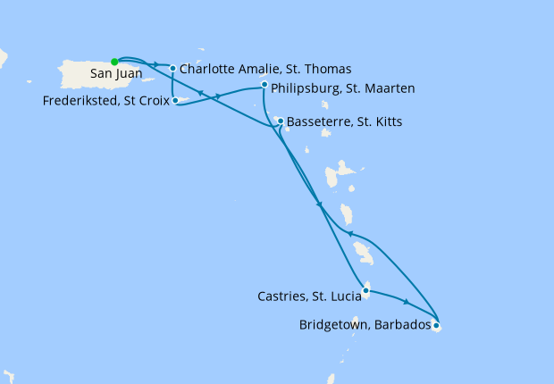 Southern Caribbean from San Juan
