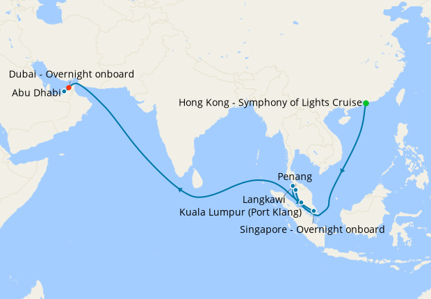 Hong Kong's Symphony of Lights & Stay, Asia, Sri Lanka & Dubai