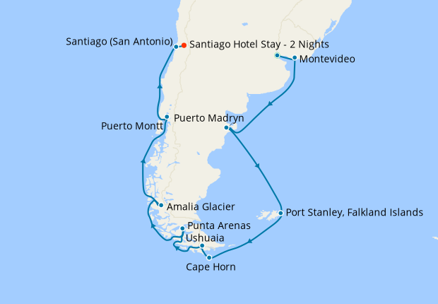 Buenos Aires, Cape Horn & Strait of Magellan to Santiago with Stays, 2 ...