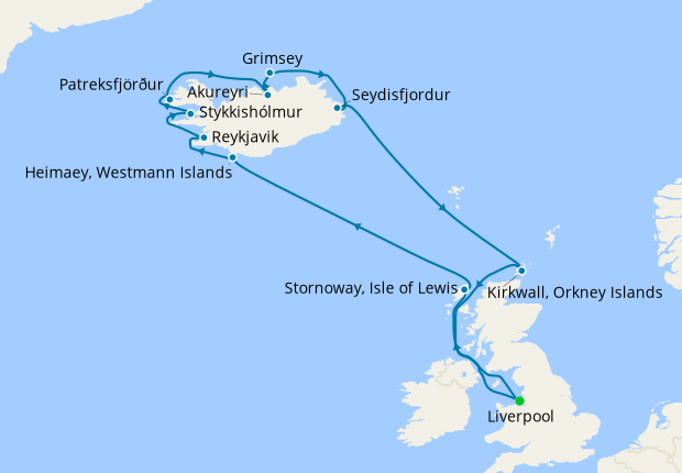 cruise from liverpool to iceland