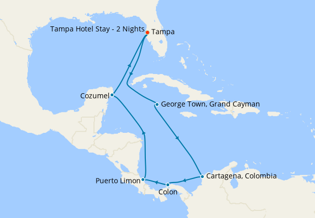 Panama Canal from Tampa with Stay, Royal Caribbean, 15th January 2023