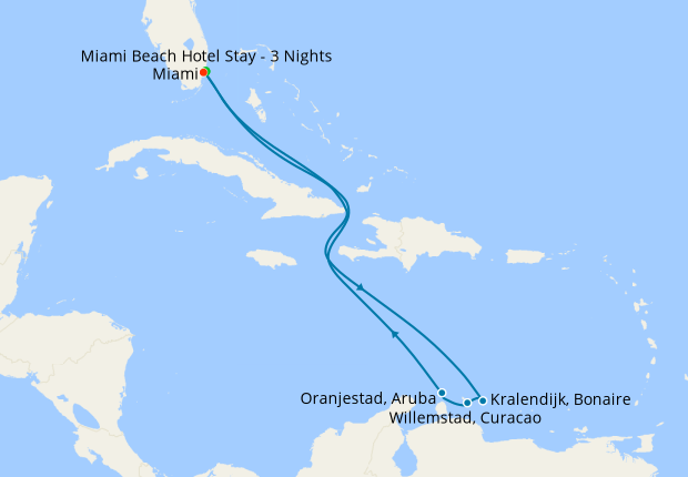 Southern Caribbean from Miami with Stay, 7 December 2022 | 11 Nt