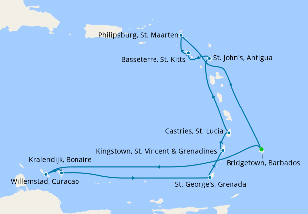 cruises departure from barbados